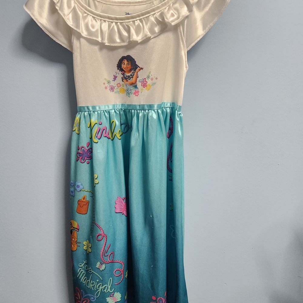 Mirabel ENCANTO Girls' Cream and Blue Disney Dress